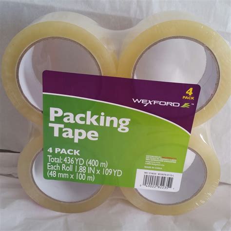 This multi-pack from Duck features four 60-yard rolls of tape, each with built-in tape dispensers. . Packing tape walgreens